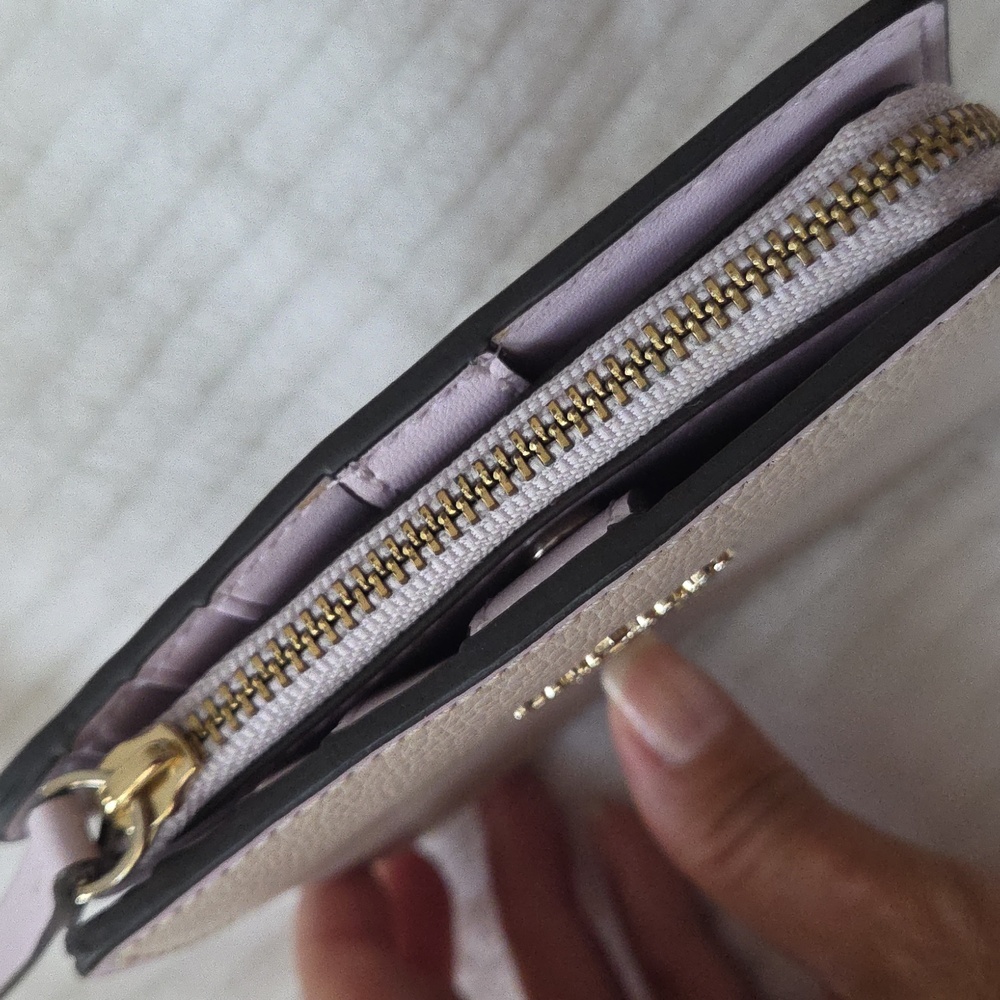 Kate Spade Taupe and Lavender Bi-fold Wallet - Picture 3 of 11